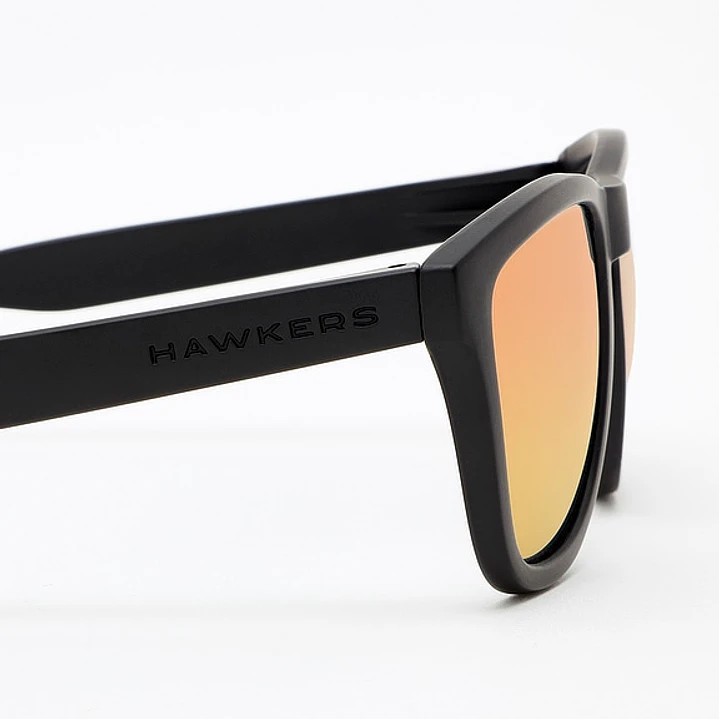 Lentes de Sol Hawkers One O18TR31 Negro Mate Naranja Espejado Talla 54mm 9