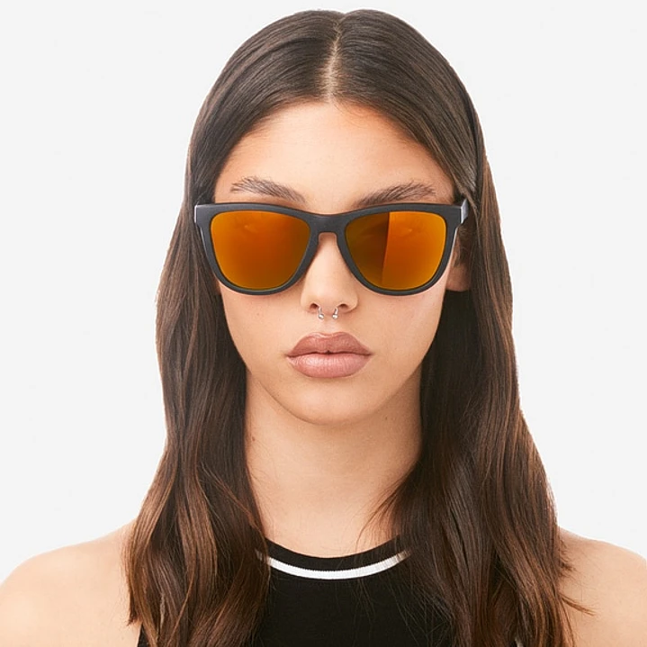Lentes de Sol Hawkers One O18TR31 Negro Mate Naranja Espejado Talla 54mm 7
