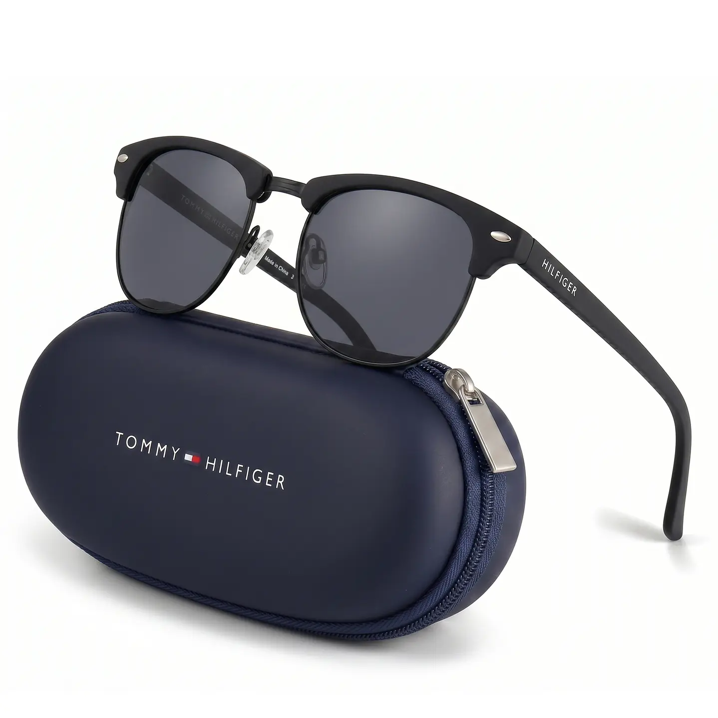 Lentes De Sol Tommy Hilfiger Outlook X62134 Negro Unisex - Talla 52 1