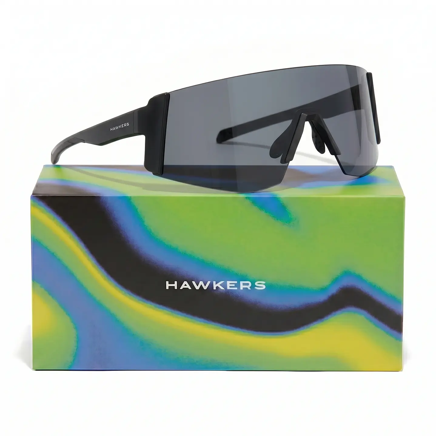 Lentes de Sol Deportivo Polarizado Hawkers Lynx Big Black Smoke Flash HLYB25BST0 - Talla 151mm 1