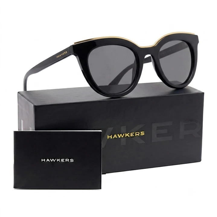 Lentes De Sol Polarizado Hawkers Bella Black Grey HBEL22BGTP - Talla 49mm 1