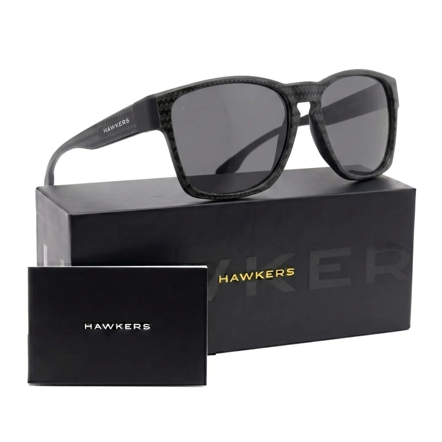 Lentes De Sol Polarizado Hawkers Core Raw Carbon Fiber Black Dark HCRA25NBTP - Talla 56mm 1