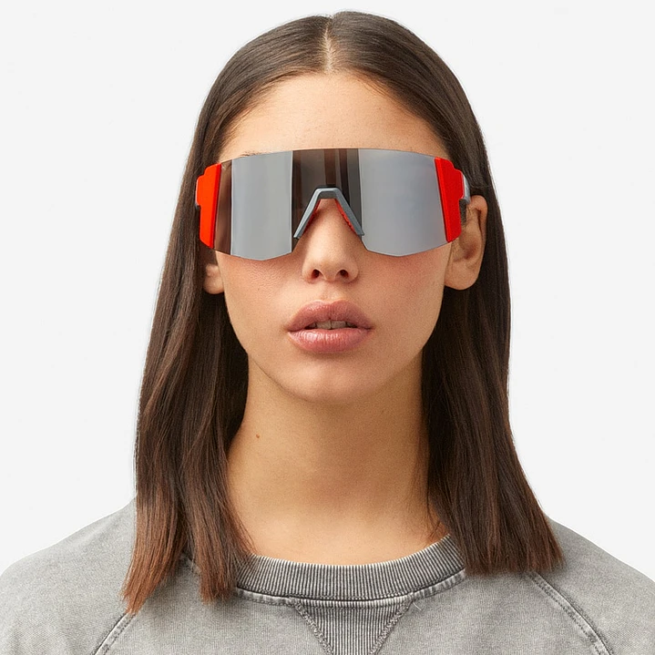 Lentes De Sol Deportivo Hawkers Lynx Small Coral Silver HLYS25RST0 - Talla 152mm 5