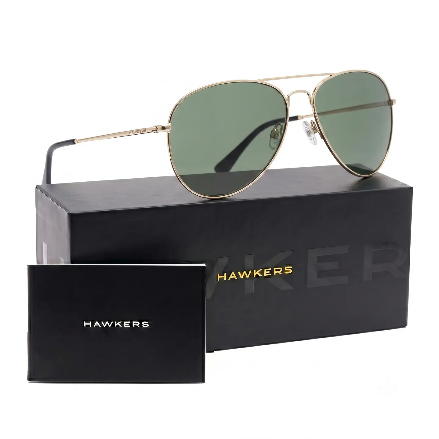 Lentes De Sol Polarizado Hawkers Hawk Gold Green HHAW22DEMP - Talla 61mm 1