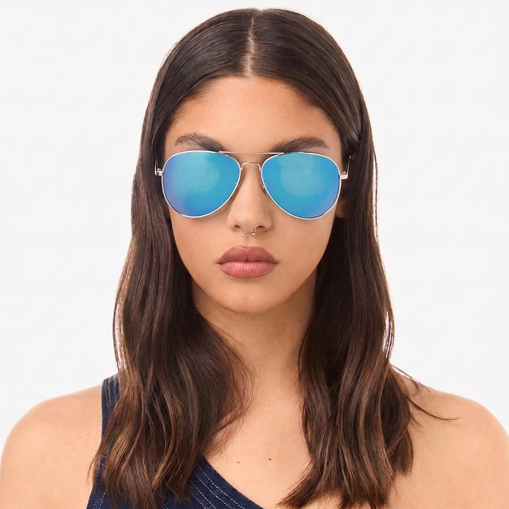Lentes De Sol Polarizado Hawkers Hawk Silver Blue HHAW22SLMP - Talla 61mm 3