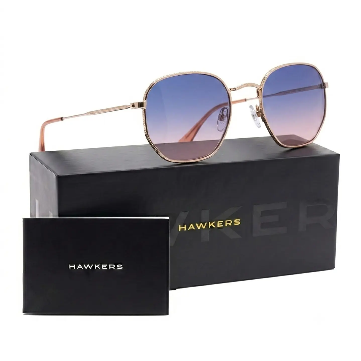 Lentes de Sol Polarizado Hawkers Sixgon Drive  Rose Gold Blue HSDR22KLMP - Talla 50mm 1