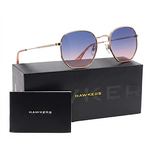 Lentes de Sol Polarizado Hawkers Sixgon Drive  Rose Gold Blue HSDR22KLMP - Talla 50mm