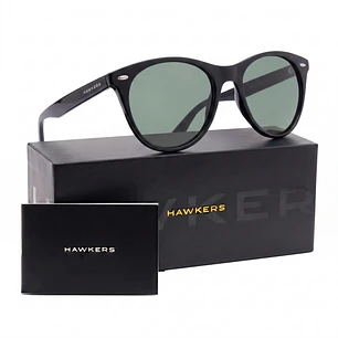 Lentes de Sol Polarizado Hawkers Harlow Black Verde HHAR22BETP - Talla 54mm