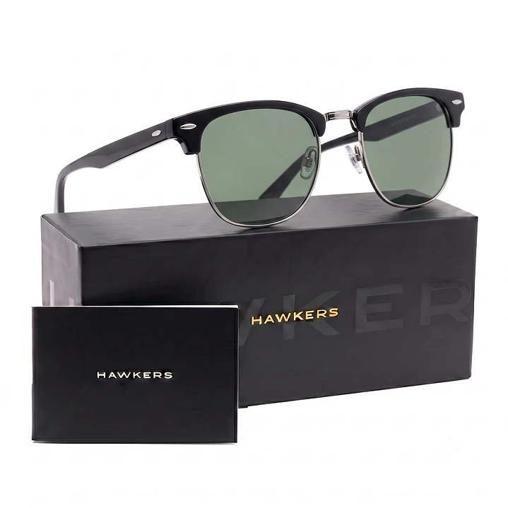 Lentes de Sol Polarizado Hawkers Classic Bold HCBO22BBTP Negro Unisex - Talla 50mm 1