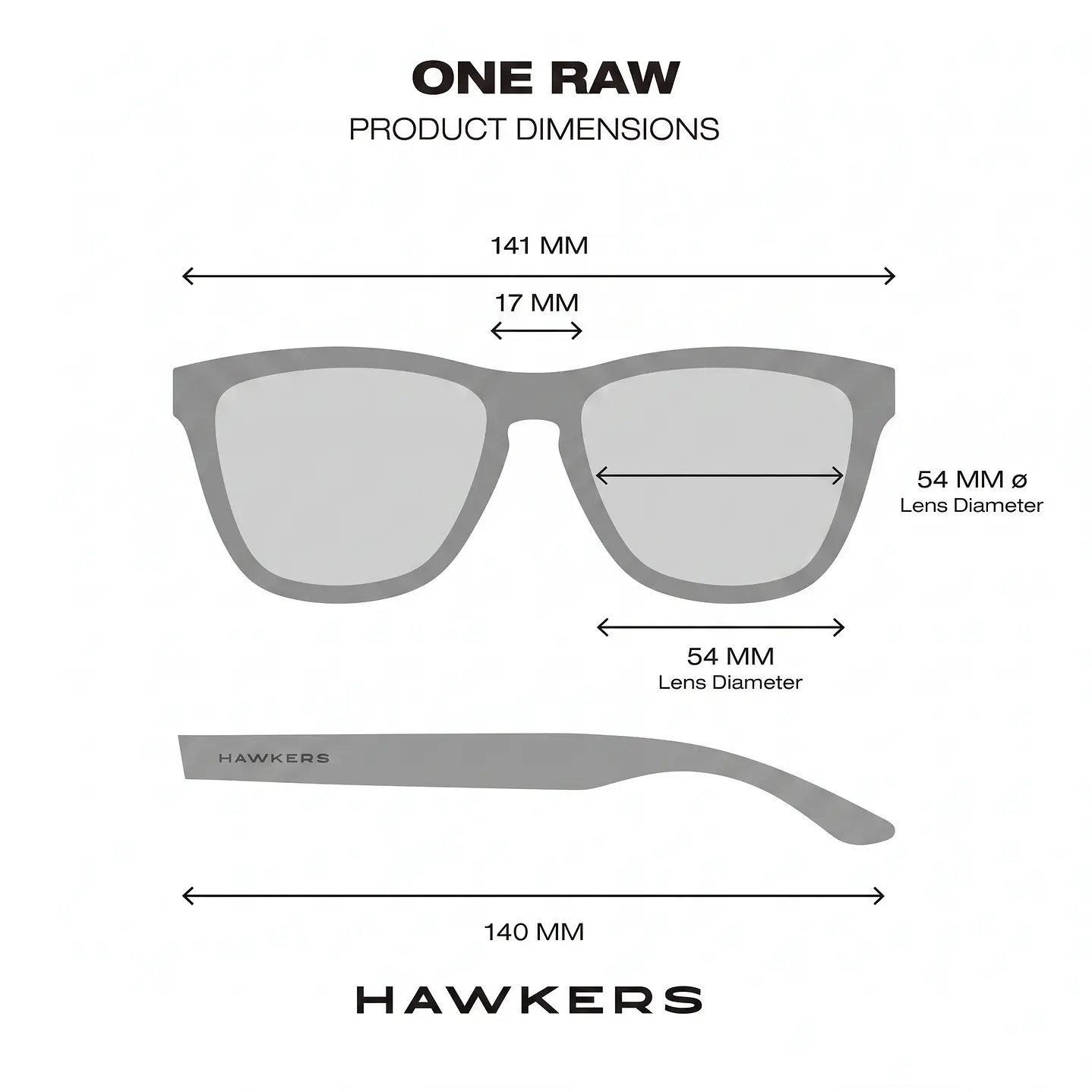Lentes De Sol Polarizado Hawkers One Raw Black Sky HONR21BLTP - Talla 54mm 4