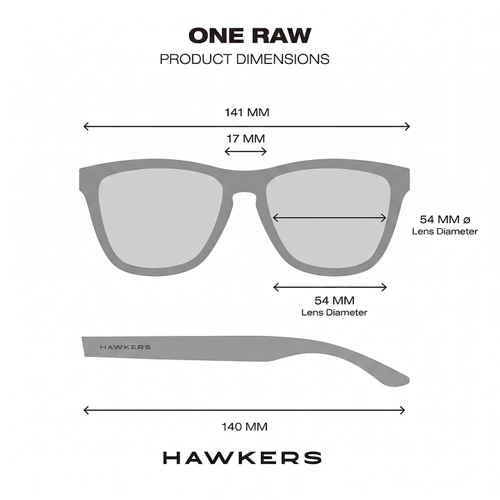 Lentes De Sol Polarizado Hawkers One Raw Black Joker HONR21BPTP - Talla 54mm   4