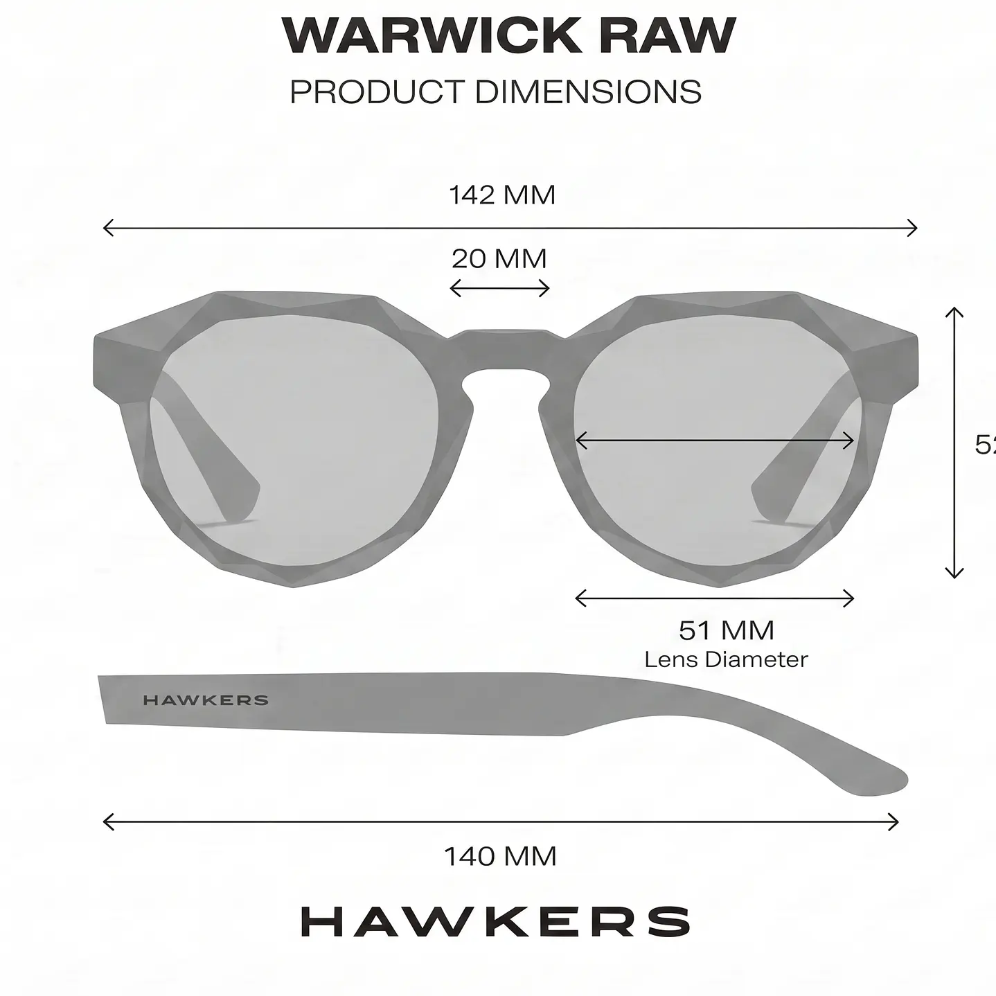 Lentes De Sol Polarizado Hawkers Warwick Raw Black HWRA21BBTP - Talla 51mm 4