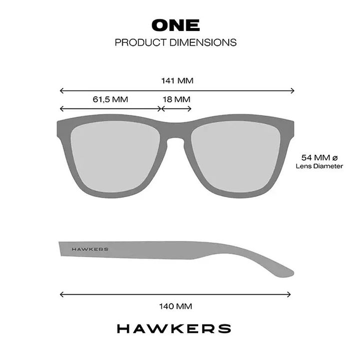 Lentes De Sol Polarizado Hawkers One Carey Dark HONE22CBTP - Talla 54mm 4