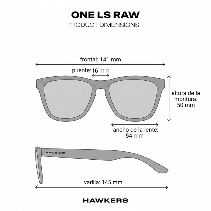 Lentes De Sol Polarizado Hawkers One Ls Raw Black HOLR21BBTP - Talla 54mm 4