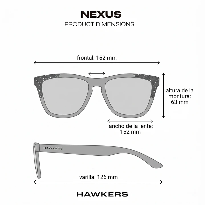 Lentes De Sol Deportivo Hawkers X Alex Marquez Nexus HNEX25LGTZ Unisex - 152mm 4
