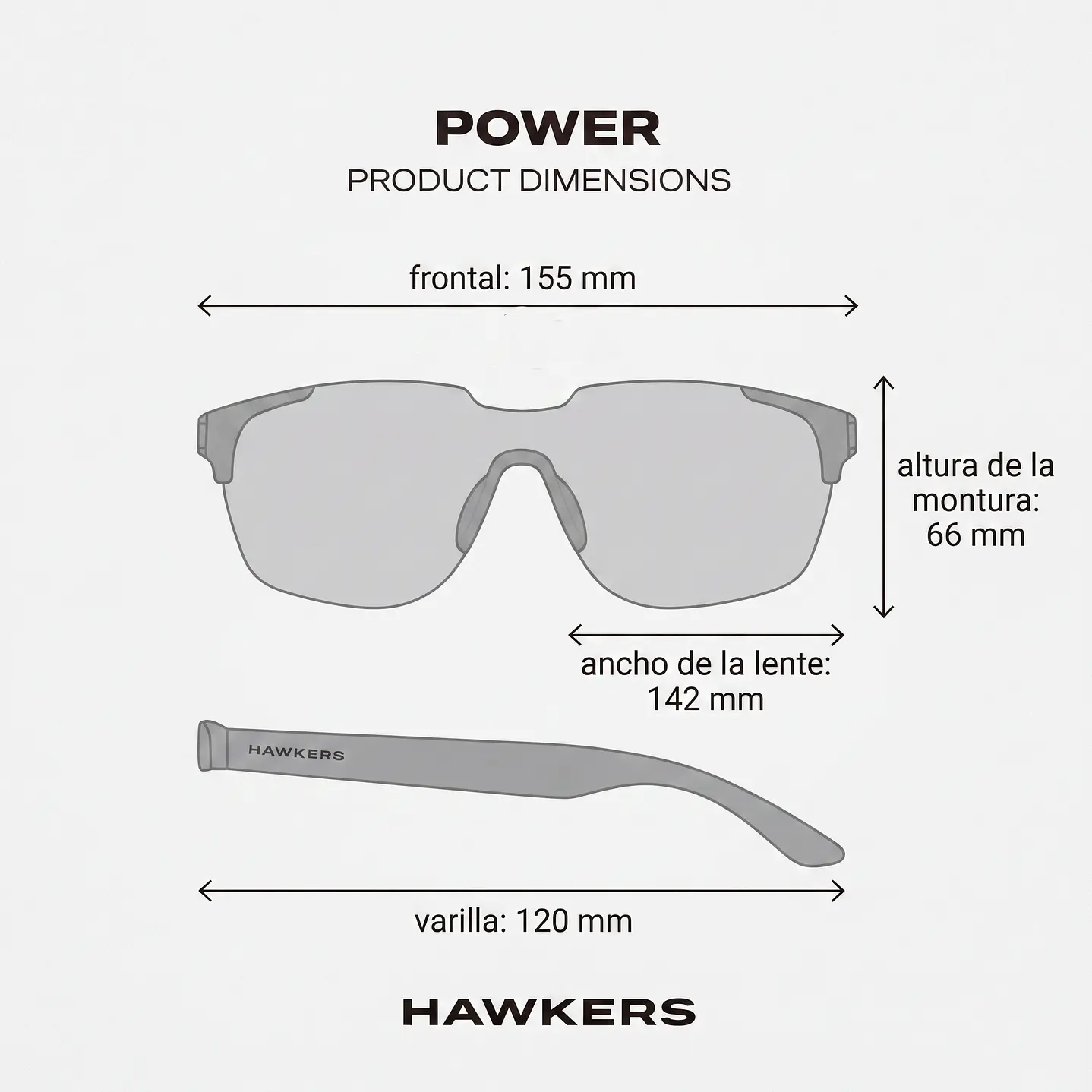 Lentes De Sol Deportivo Hawkers X Alex Marquez Power HPOW24LLTZ Unisex - Talla 152mm 5