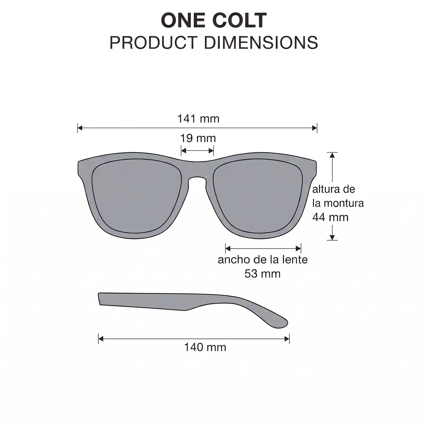 Lentes De Sol Polarizado Hawkers One Colt Black Blue HOCL22BLTP - Talla 53mm 4