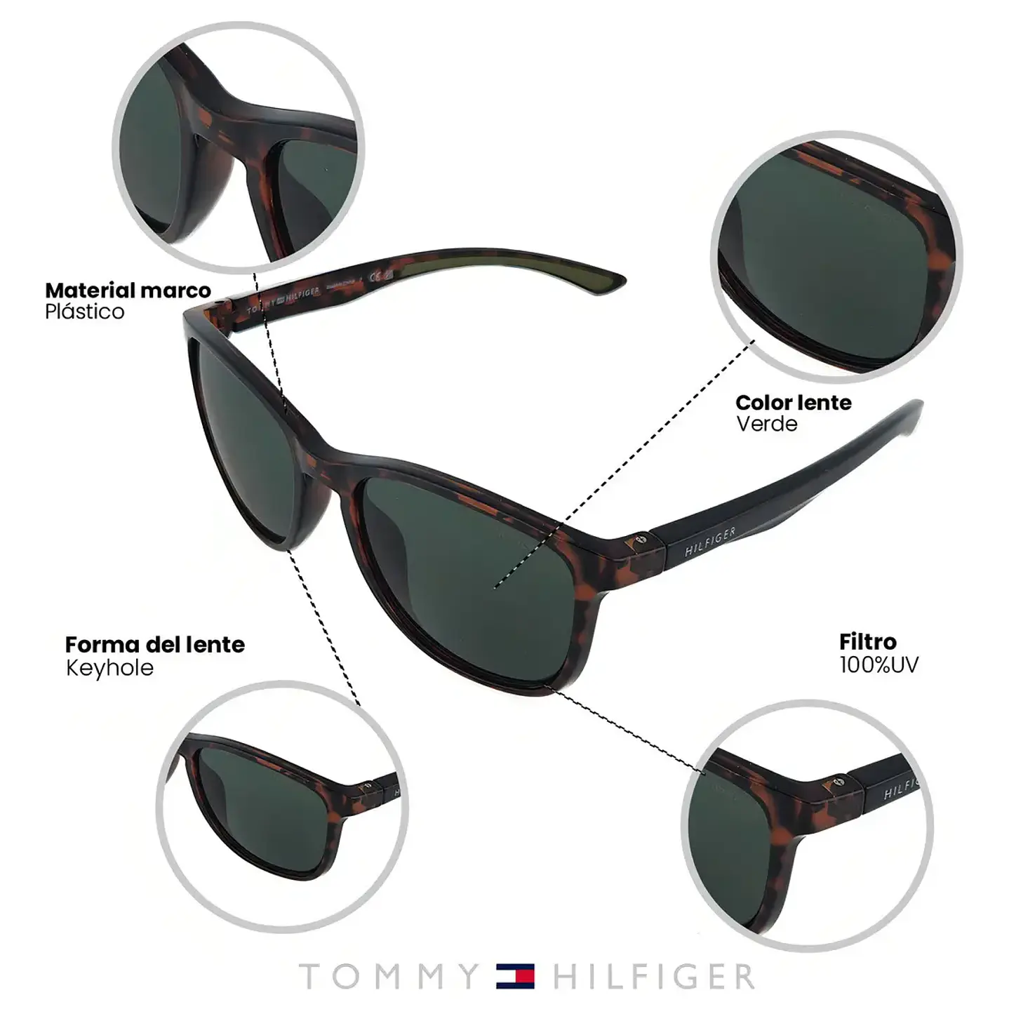 Lentes de Sol Tommy Hilfiger Outlook Hombre X67183 - Talla 53mm 4