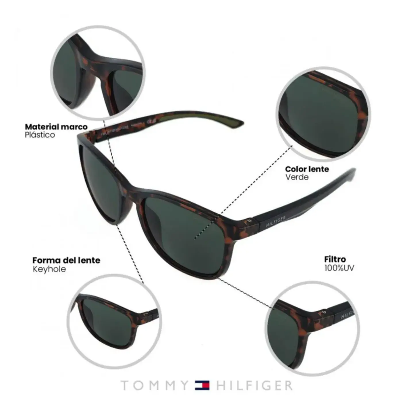 Lentes de Sol Tommy Hilfiger Outlook Unisex X67183 - Talla 53mm 5