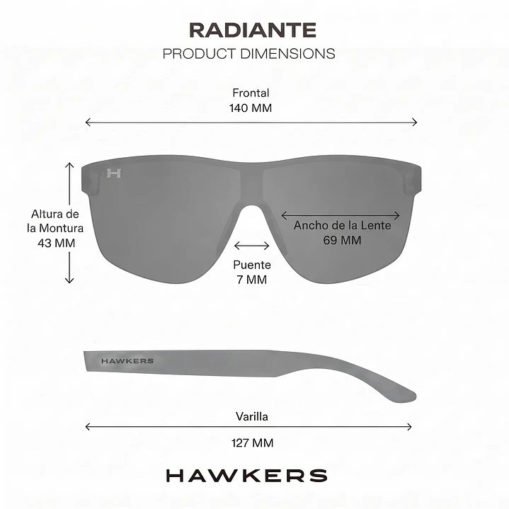 Lentes de Sol Deportivo Hawkers Radiante HRAD24RJT0 Rojo Beige - Talla 69mm 4