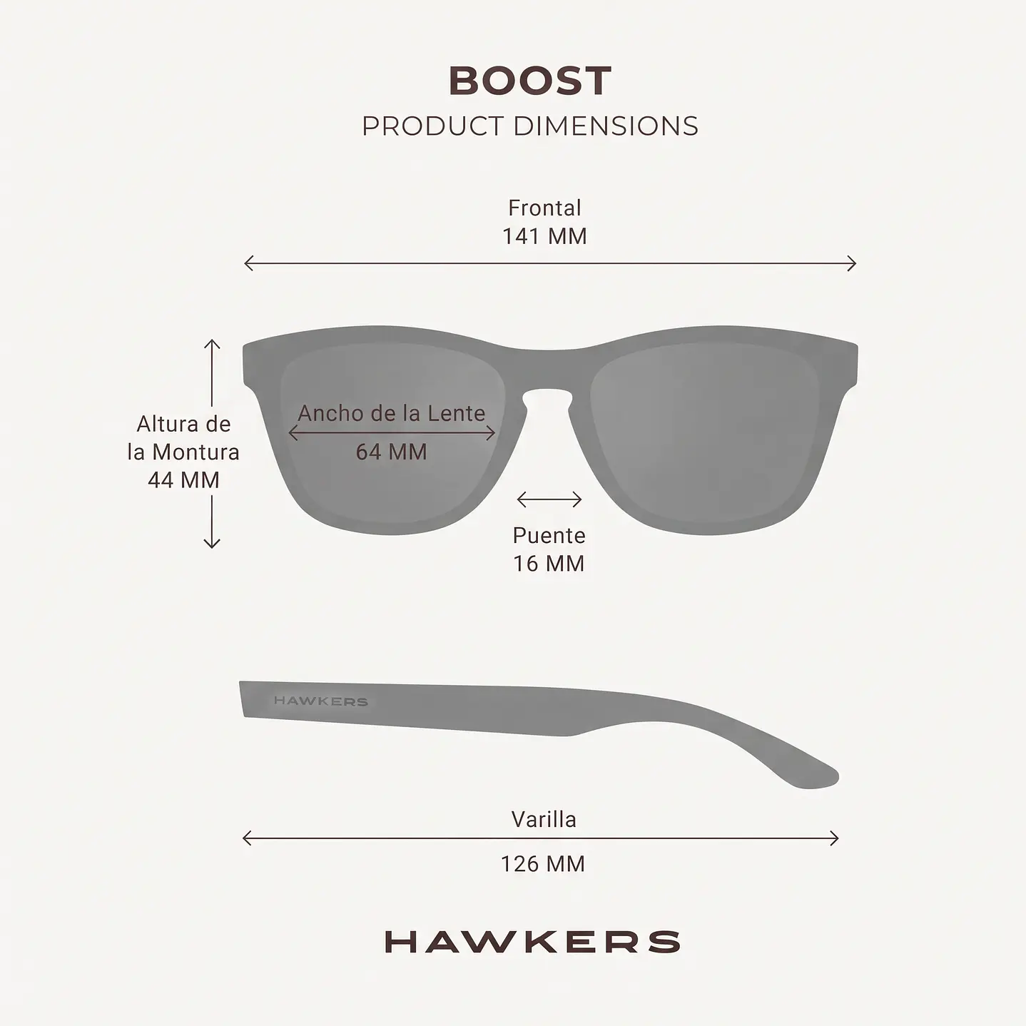 Lentes de Sol Hawkers Boost HBOO24TRT0 Rojo Transparente - Talla 64mm 4