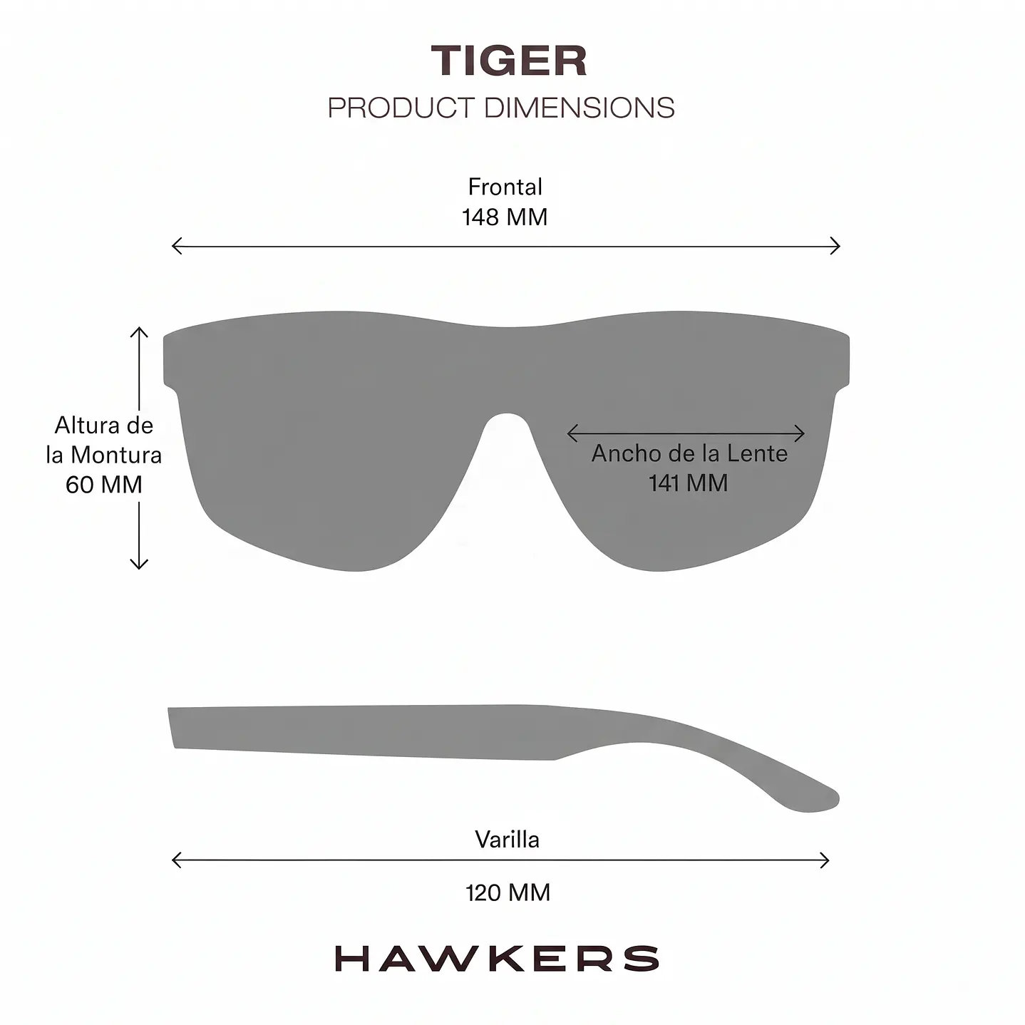 Lentes de Sol Deportivo Hawkers Tiger HTIG25BBT0 Negro - Talla 141mm 4