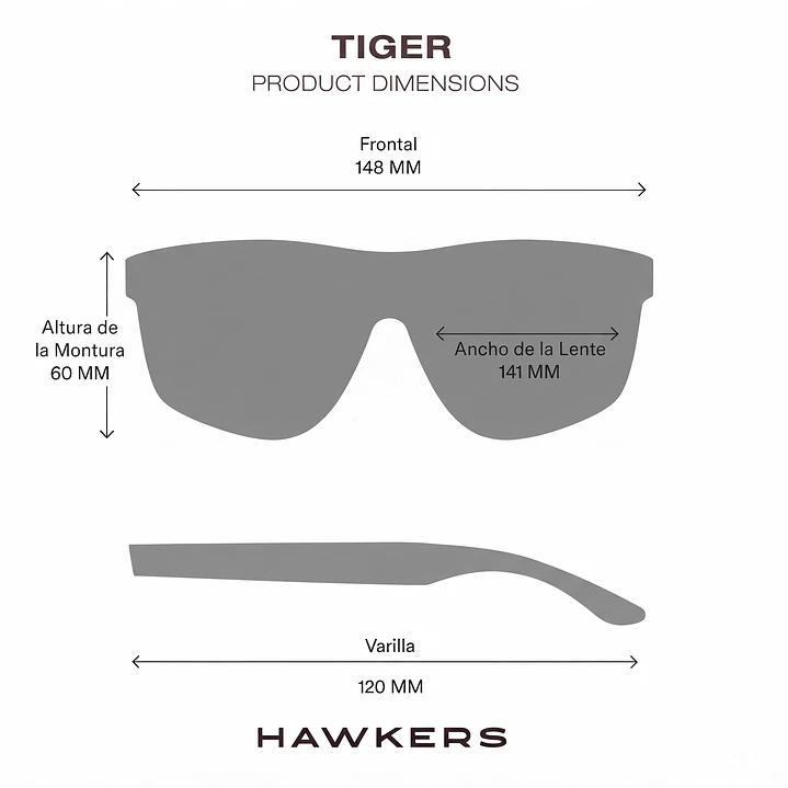Lentes de Sol Deportivo Hawkers Tiger HTIG25BBT0 Negro - Talla 141mm 4