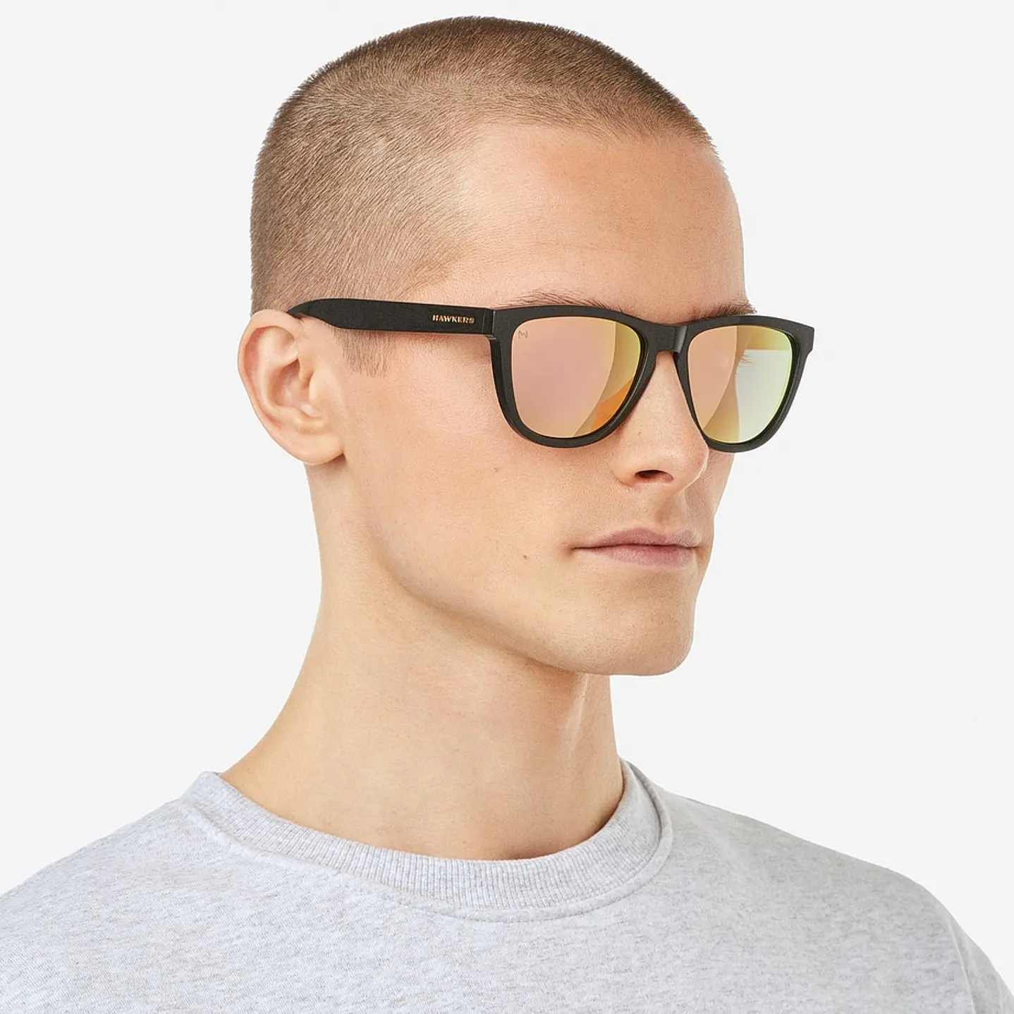Lentes de Sol Polarizado Hawker One Raw HONR21BKTP Rosa - Talla 54mm 5