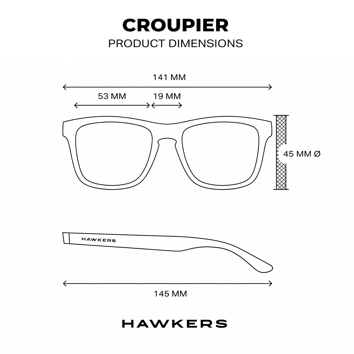 Lentes de Sol Hawkers Croupier HCRO26BWX0 Marrón - Talla 53mm 2