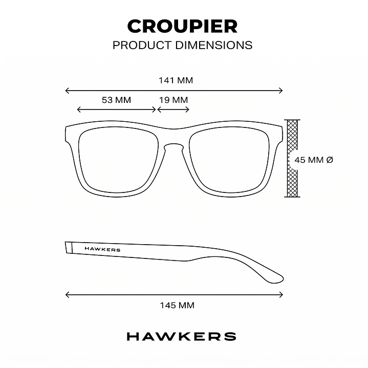 Lentes de Sol Hawkers Croupier HCRO26BWX0 Marrón - Talla 53mm 2