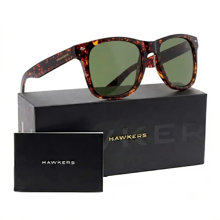 Lentes de Sol Polarizado Hawkers Slater HSLA22CETP Carey Verde - Talla 53mm 1