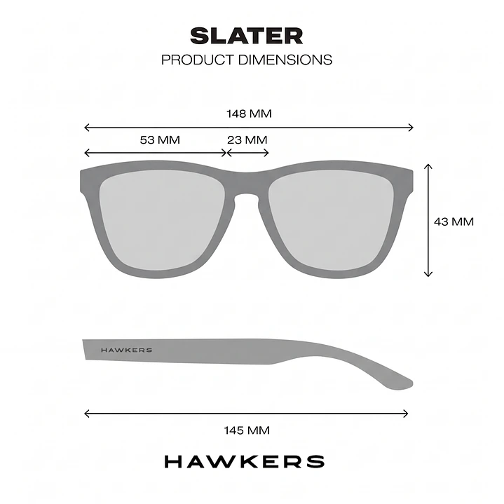 Lentes de Sol Polarizado Hawkers Slater HSLA22CETP Carey Verde - Talla 53mm 4