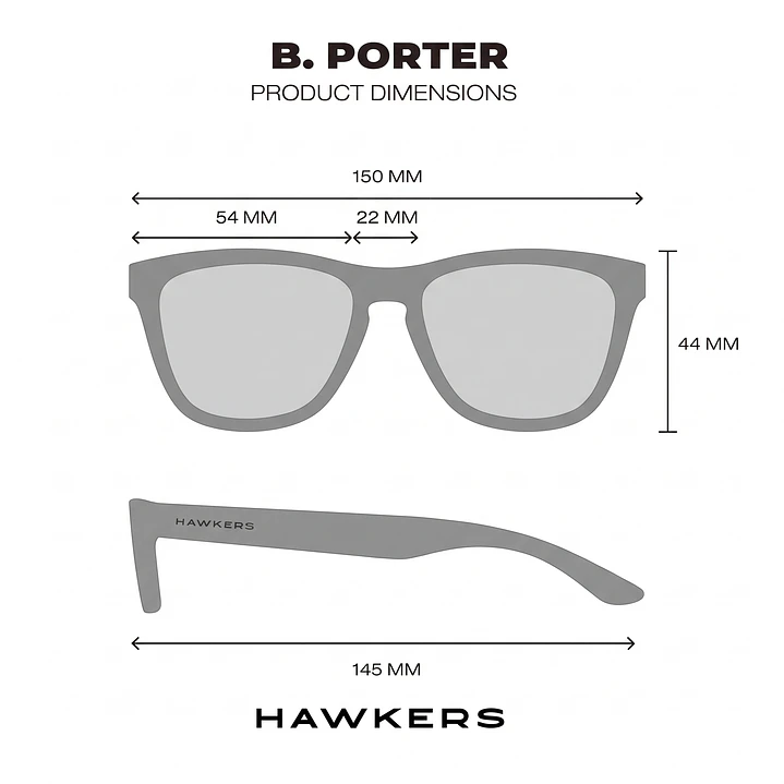 Lentes de Sol Polarizado Hawkers B. PORTER HBPO22BGTP Mujer - Talla 54mm 4