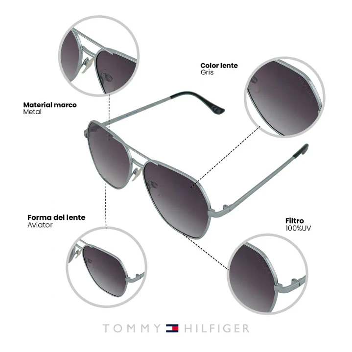 Lentes de Sol Tommy Hilfiger X60086 - Talla 57mm 4
