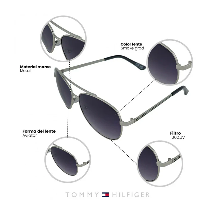 Lentes de Sol Tommy Hilfiger Outlook X60104 - Talla 61mm 8