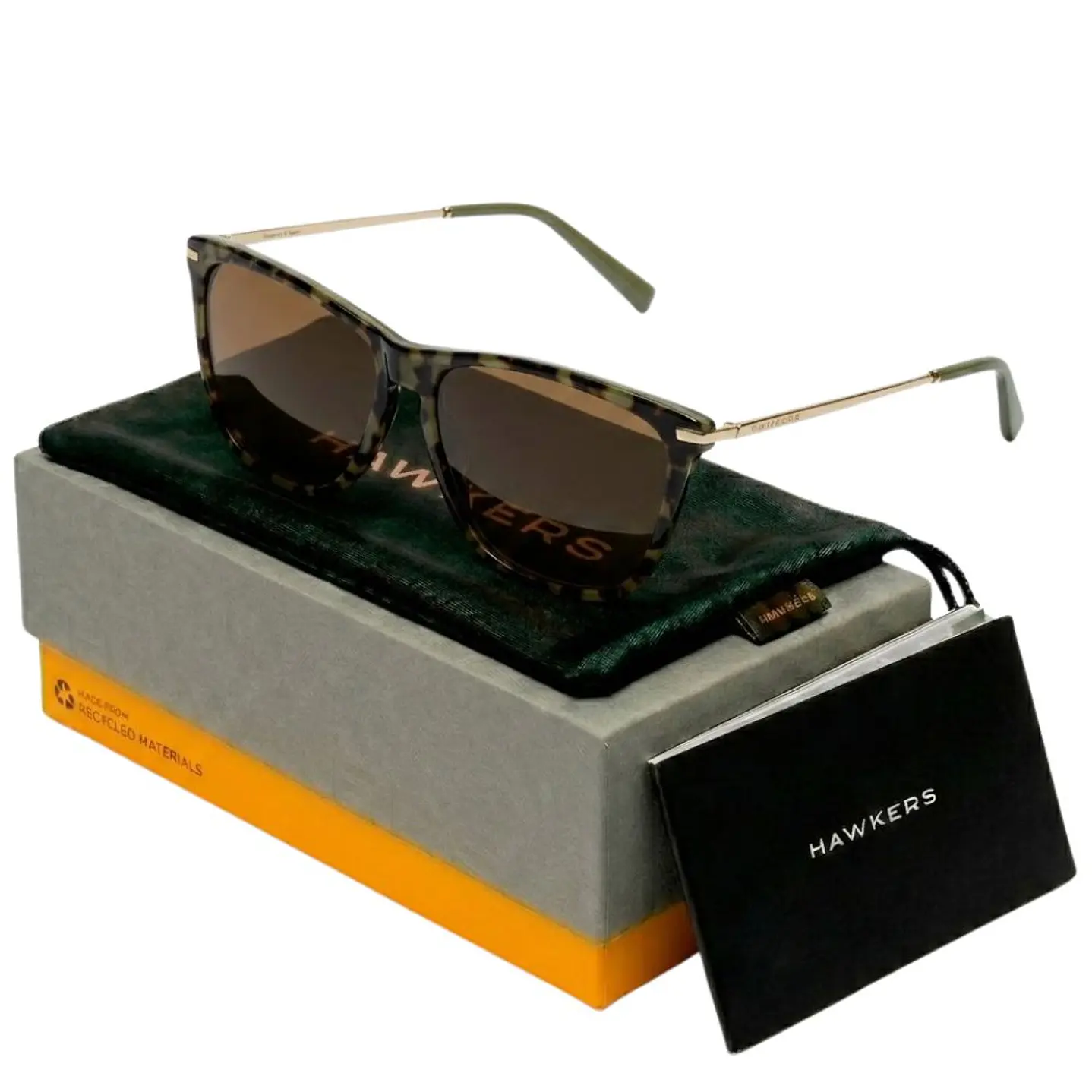 Lentes de Sol Hawkers ONE CROSSWALK HOCR21EEM0 Verde Habana Unisex Talla 57mm 1