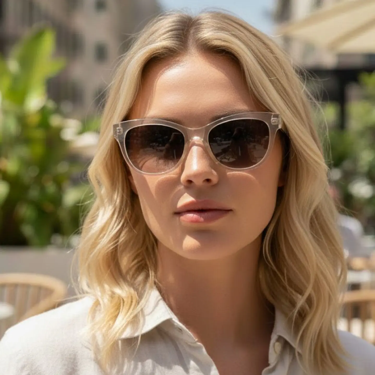 Lentes de Sol Deportivas Hawkers AUDREY RAW HAUR25JWTC Beige Transparente Unisex Talla 52 mm 8