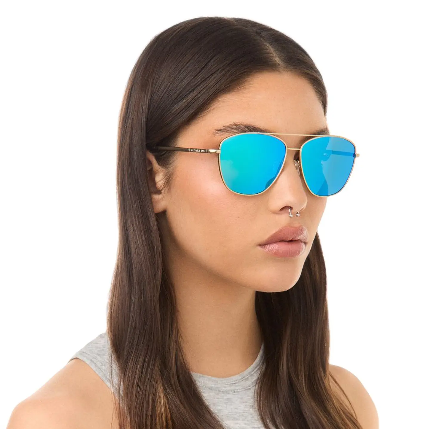 Lentes de Sol Hawkers LAX A1804 Azul Espejado Unisex Talla 57mm 9