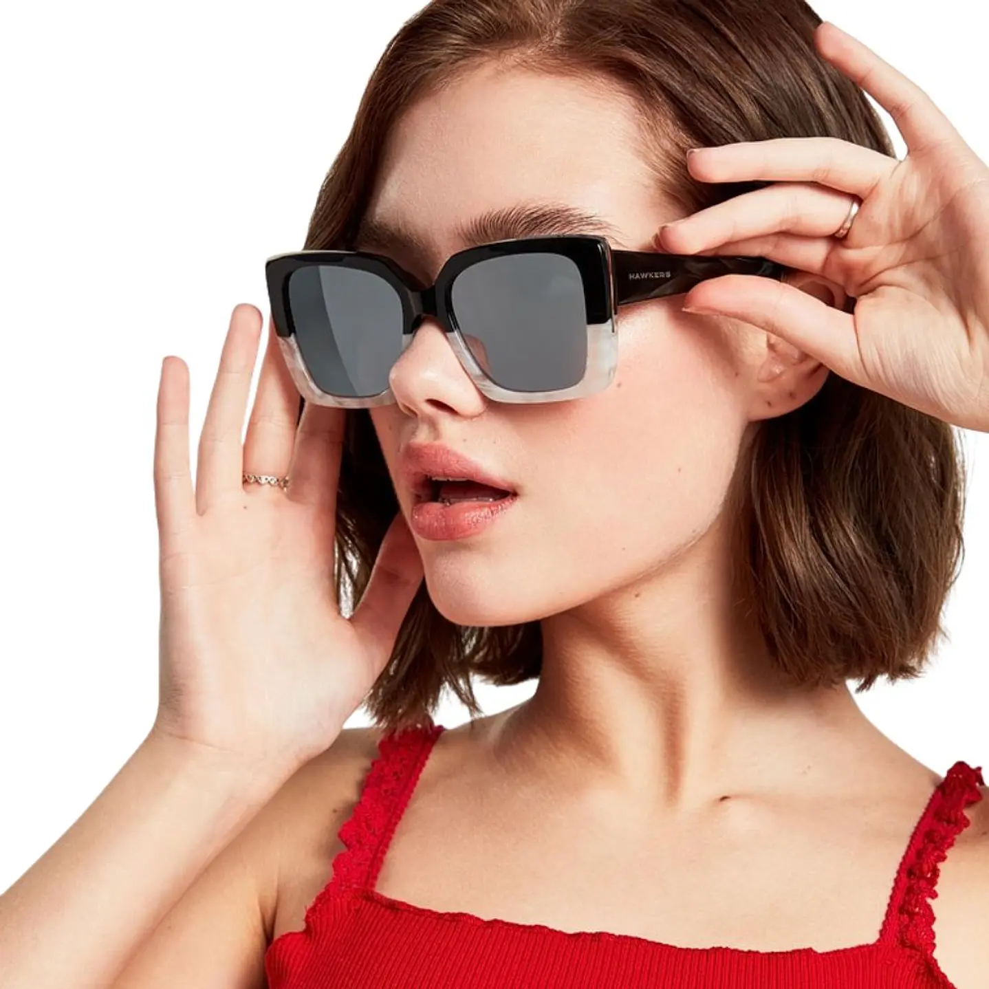 Lentes de Sol Hawkers CHAZARA HCHA20HSX0 Bicolor Espejado Unisex Talla 55mm 4