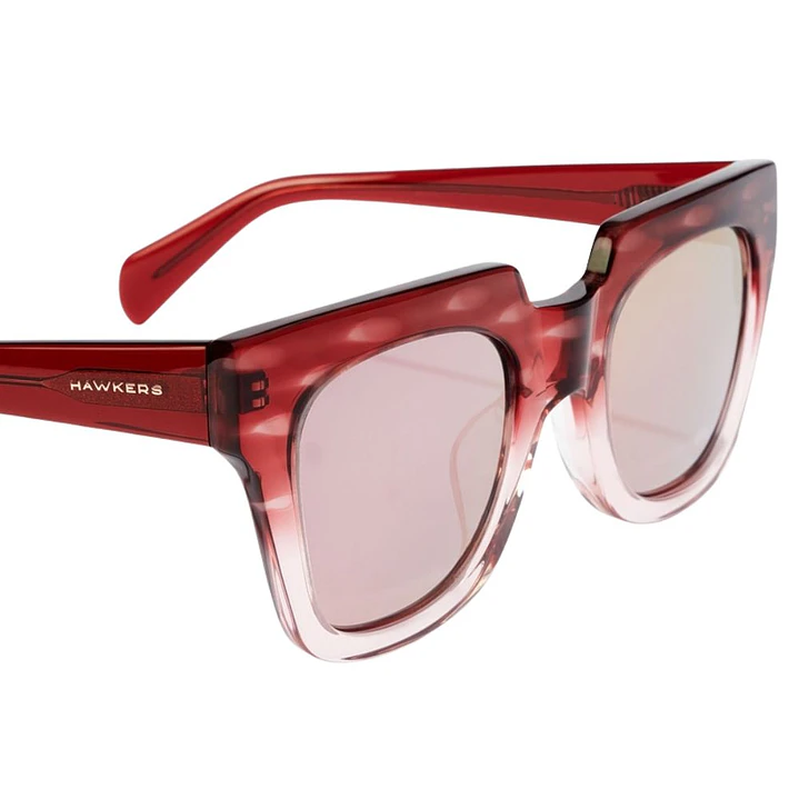 Lentes de Sol Hawkers ROW X HROW20RKX0 Oro Rosa Espejado Unisex Talla 50mm 4