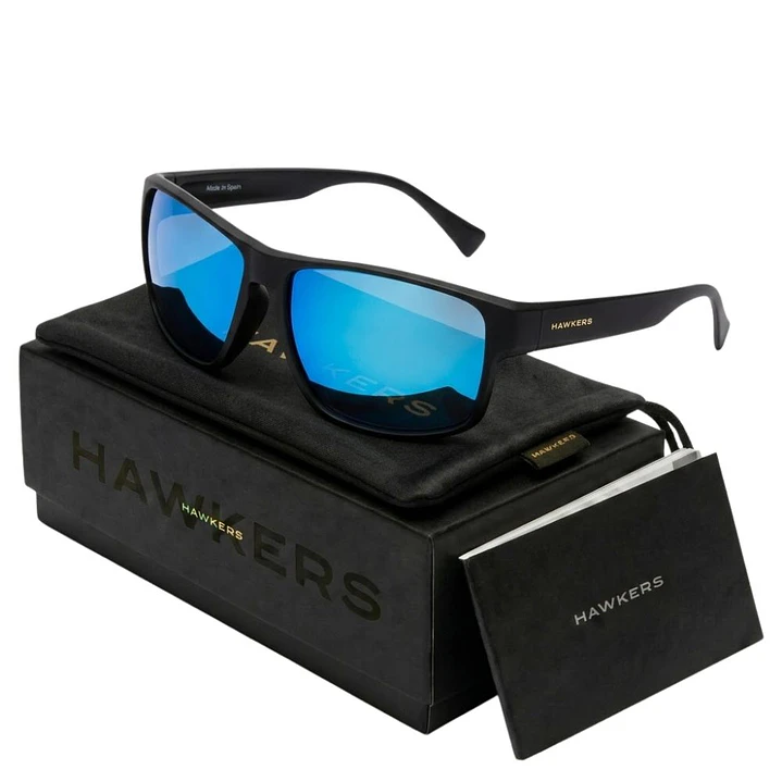 Lentes de Sol Hawkers FASTER RAW HFRA22BLT0 Azul Espejado Unisex Talla 58mm 1