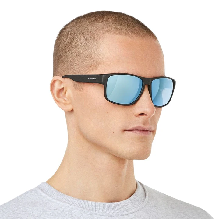 Lentes de Sol Hawkers FASTER RAW HFRA22BLT0 Azul Espejado Unisex Talla 58mm 7