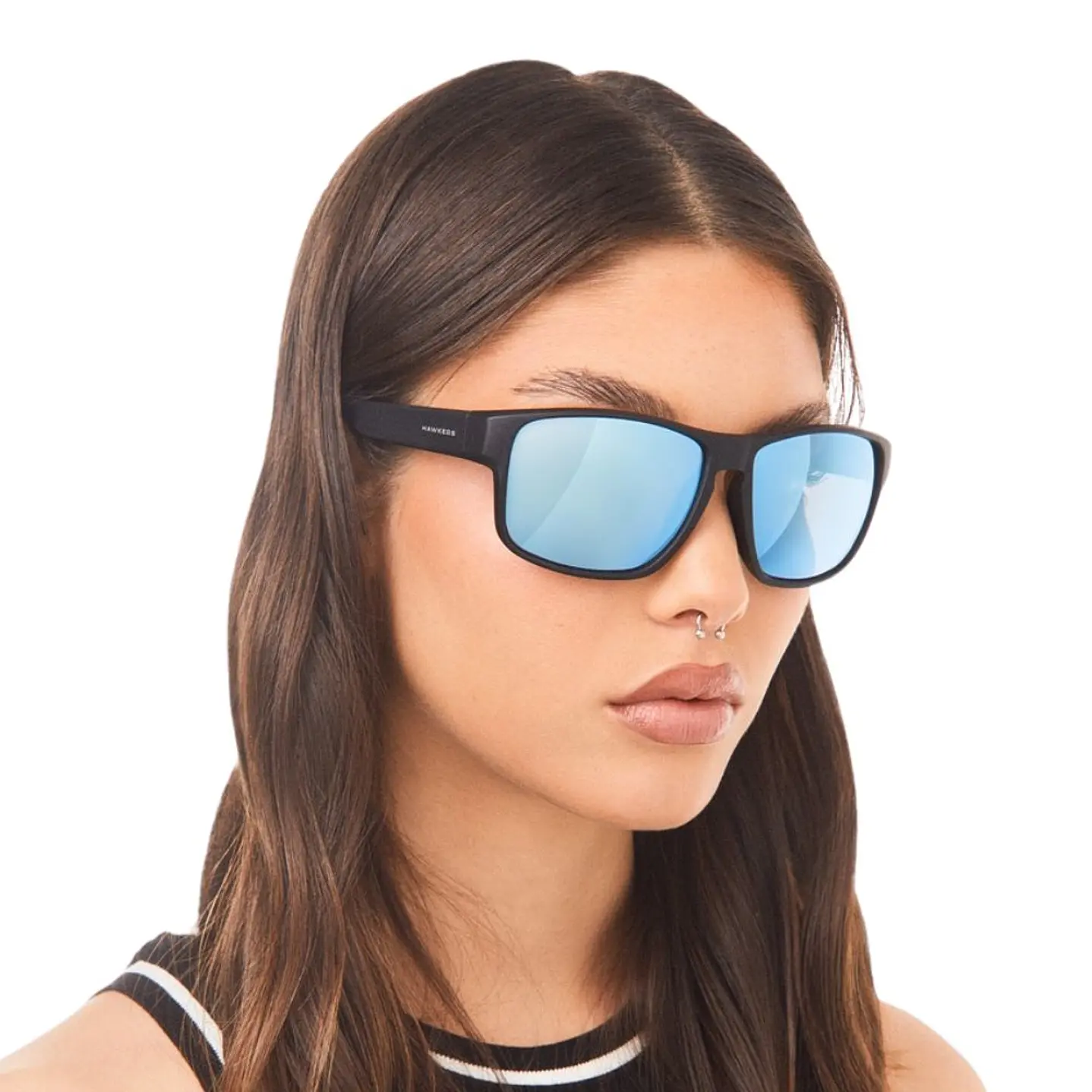Lentes de Sol Hawkers FASTER RAW HFRA22BLT0 Azul Espejado Unisex Talla 58mm 8