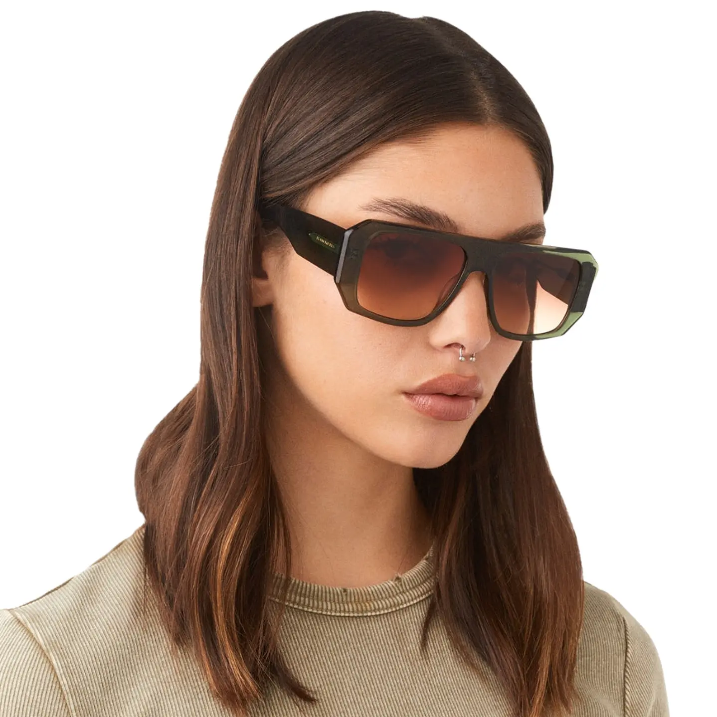 Lentes de Sol Hawkers Hell HHEL24EWX0 Verde Transparente Unisex Talla 56mm 6