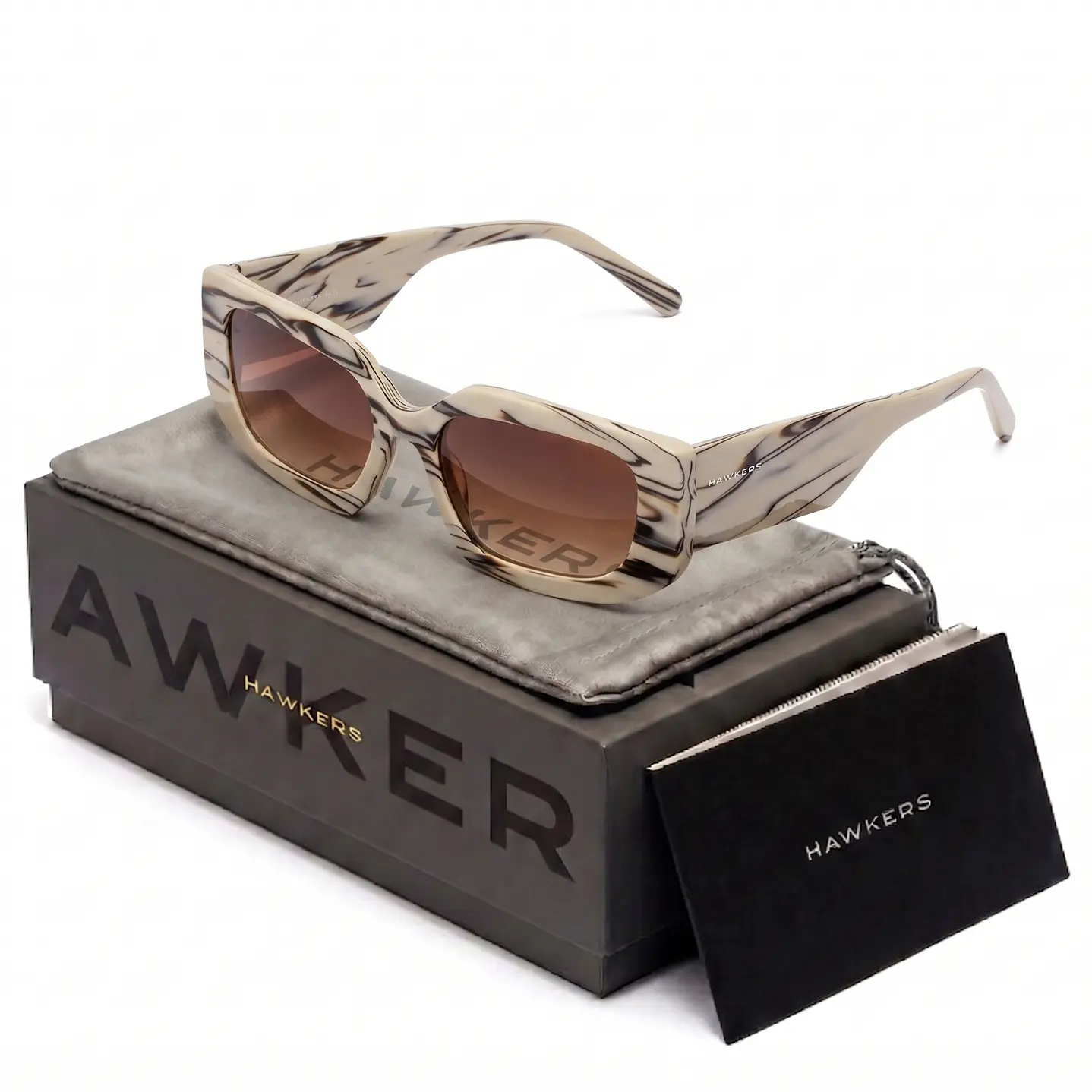 Lentes de Sol Hawkers Trendset HTRE24HWX0 Blanco Estampado Unisex Talla 54mm 1