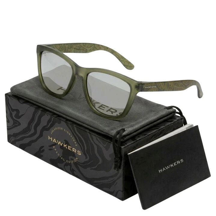 Lentes de Sol Polarizado Hawkers ONE HONE21XYTP Verde Mate Unisex Talla 54mm 1