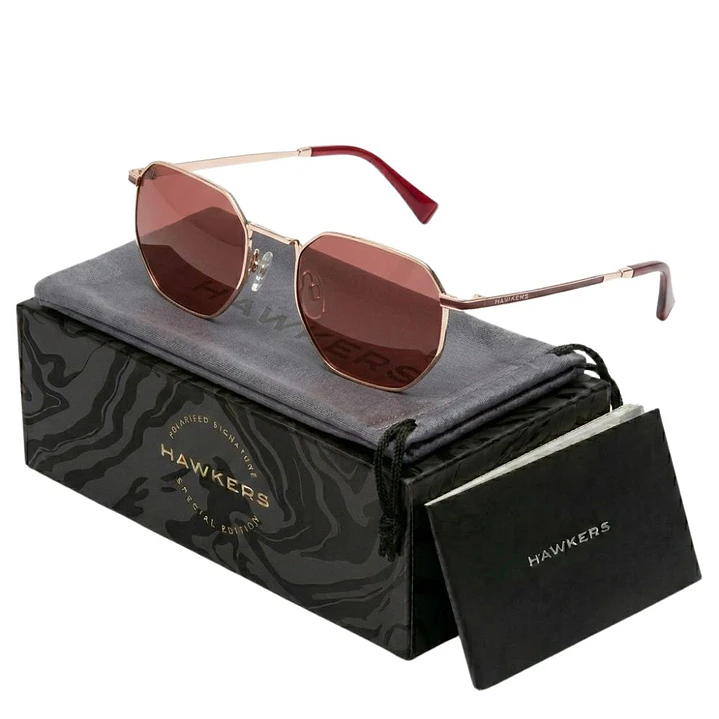 Lentes de Sol Polarizado Hawkers SIXGON HSIX21KWMP Oro Rosa Unisex Talla 51mm 1