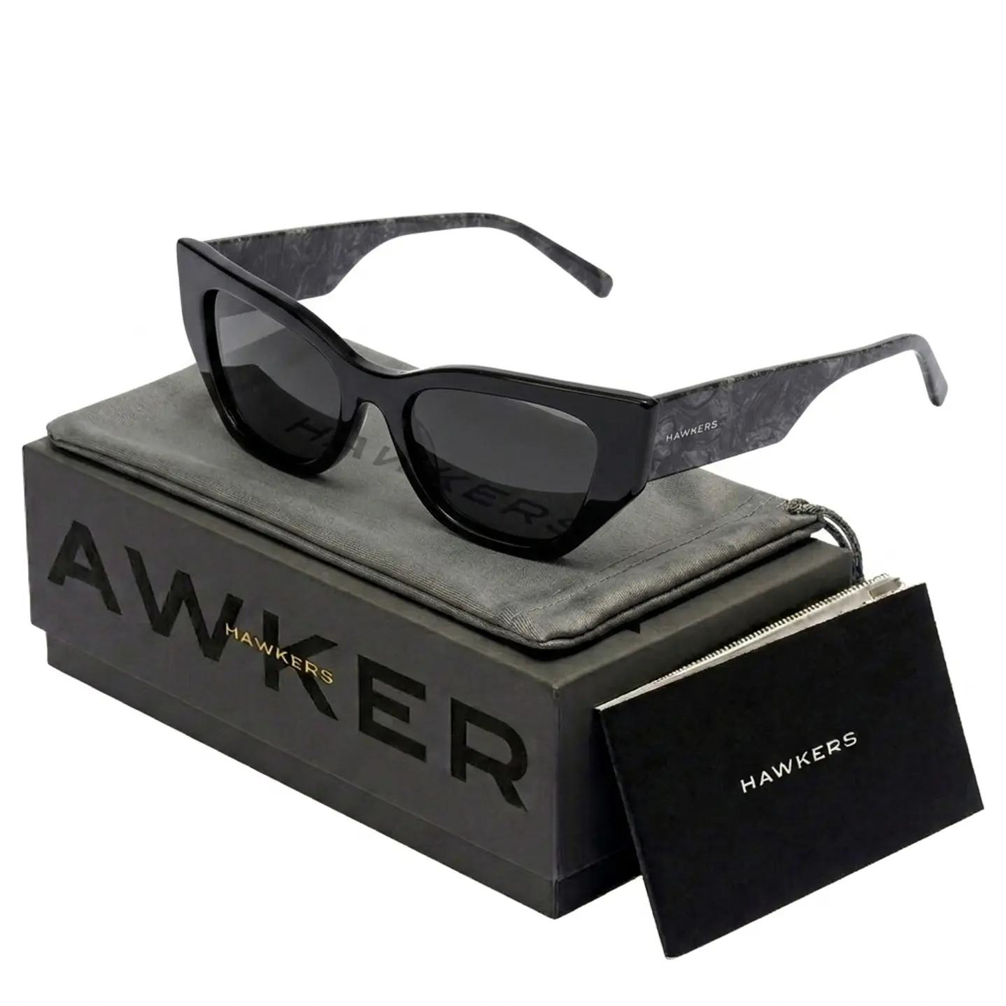 Lentes de Sol Hawkers Manhattan HMHA22BBXP Negro Granito Unisex Talla 53mm 1