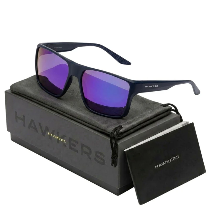 Lentes de Sol Polarizado Hawkers EDGE XL HEDG23LLTP Azul Espejado Unisex Talla 62mm 1