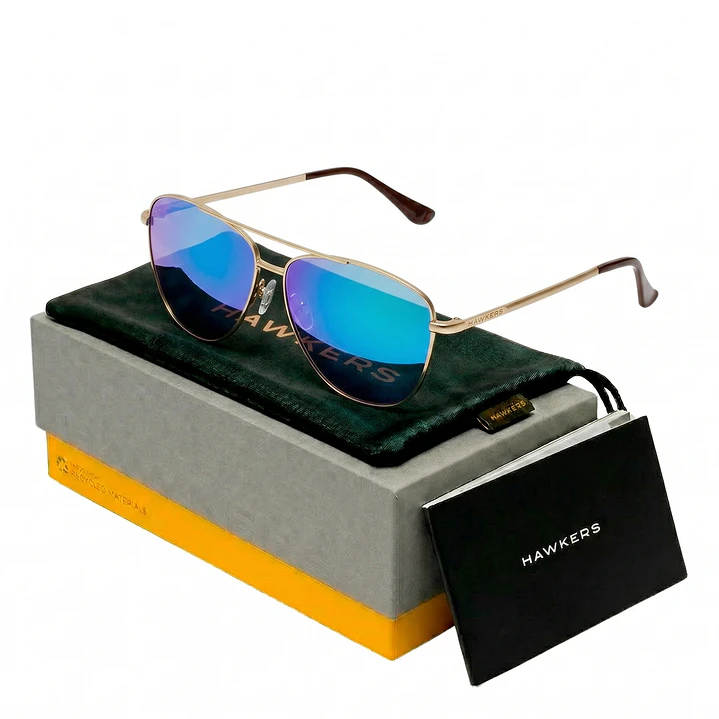 Lentes de Sol Hawkers Lax HLAX22DLMP Azul Espejado Unisex Talla 57mm 1